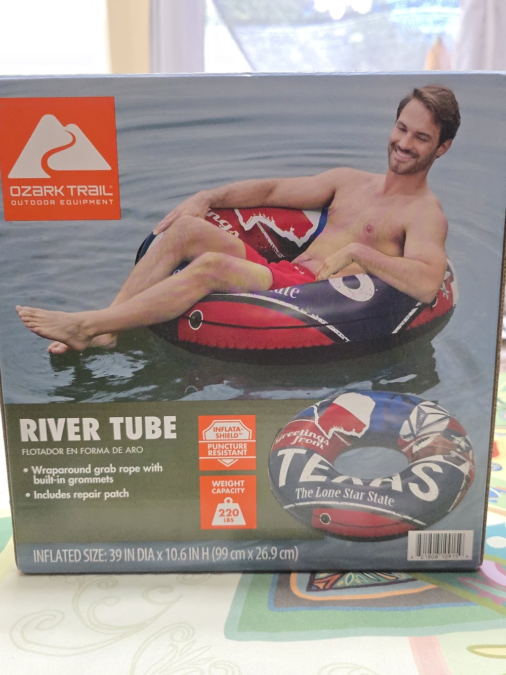 Ozark Trail Men's Red and Blue Inflatable River Tube